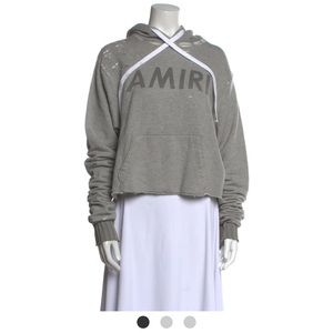 Amiri Distressed Cropped Sweatshirt